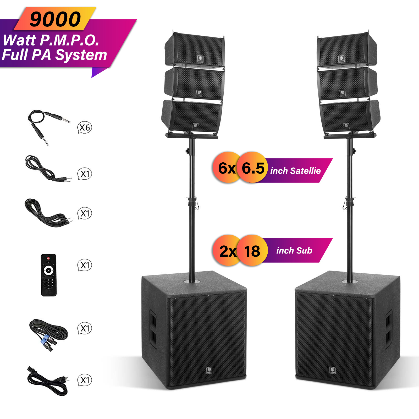 9000watt p 2 2 channel power pa speaker x 6 5 - Temu