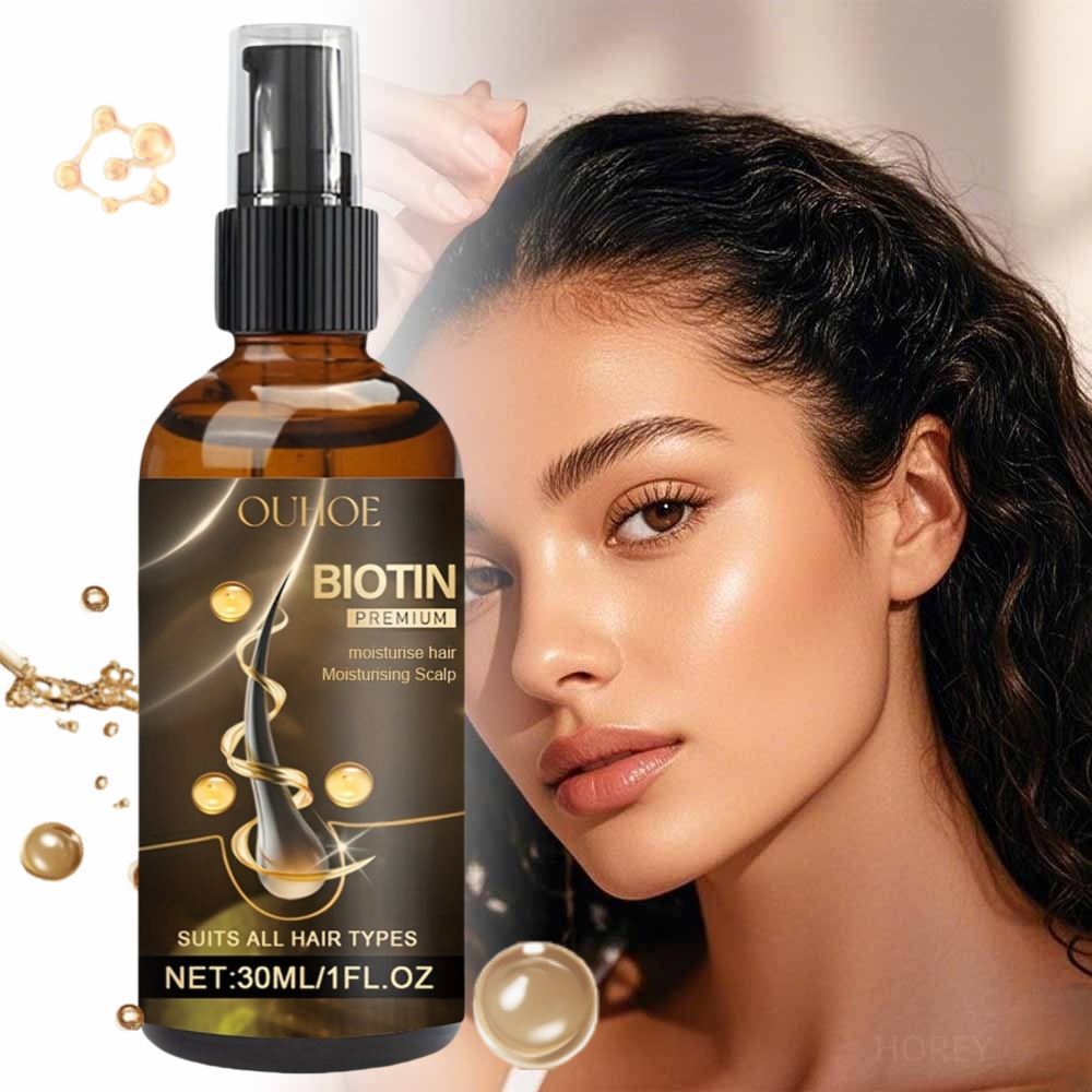 TEMU 1.oz Biotin With Biotin, Ginger Extract, Ginseng Dry And Damaged Hair Of Men And Women, Hair Scalp Massage Care, Nourishes & Hair For A Fuller Look Make Thin Thicker