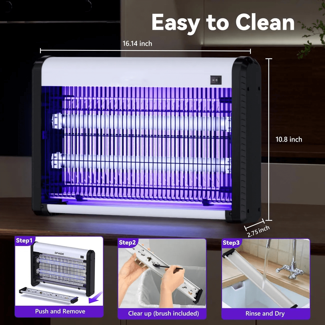 bug zapper indoor mosquito zapper electric bug zapper fly zapper mosquito killer flying insects fruit fly traps for indoors usb powered wall mounted 3200 details 5