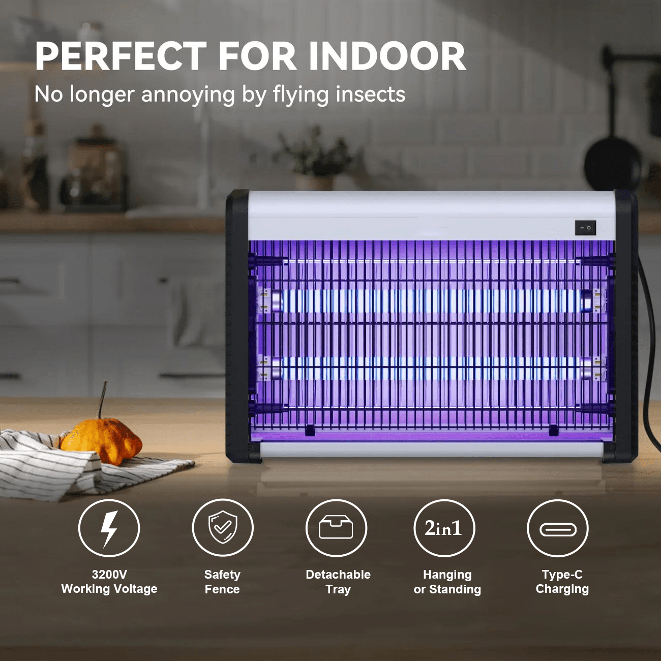 bug zapper indoor mosquito zapper electric bug zapper fly zapper mosquito killer flying insects fruit fly traps for indoors usb powered wall mounted 3200 details 0