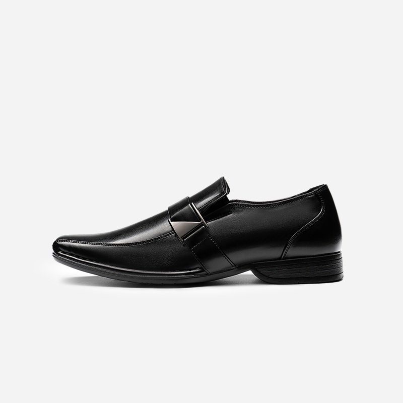 narrow black dresser Clinch Boots Service Shoe - Black Calf