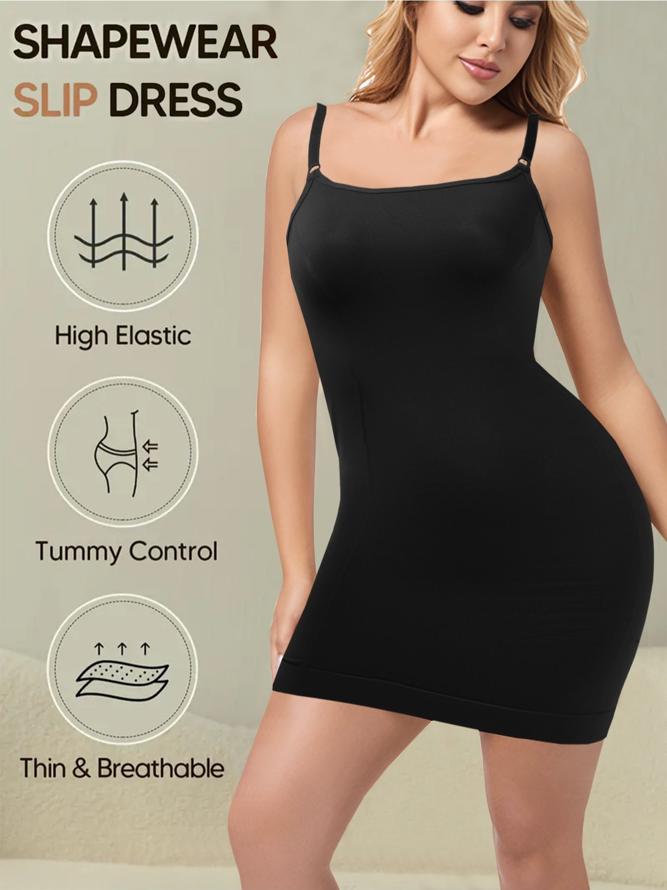 womens seamless full slip dress underdress - Temu