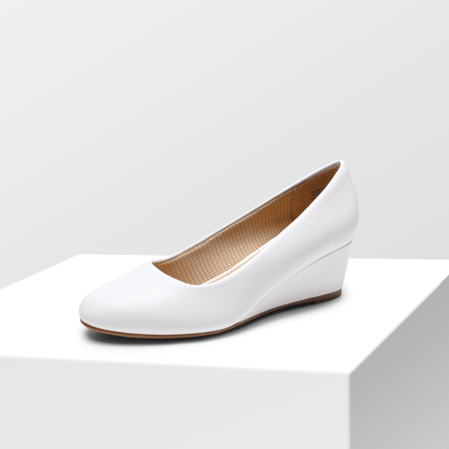 womens low wedges heels closed round toe pumps comfortable slip on dress work wedding shoes must have women wedge heels comfortable wedge heel slip