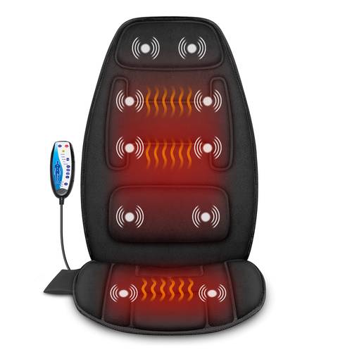 massage cushion with heat memory foam neck and lumbar support 10 vibration motors for back fathers day and mothers day gift perfect birthday gift for men and women