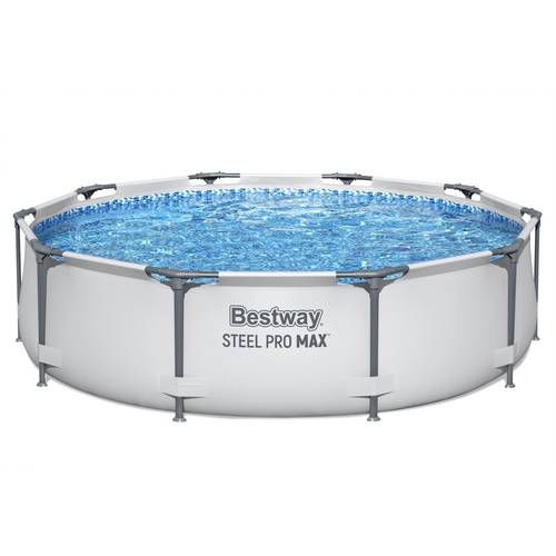 max 10 x 30 inch round metal frame above ground outdoor backyard swimming pool set with 330 gph filter pump