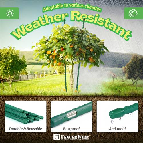25 pack durable metal plant supports garden stakes plant stakes garden poles for outdoor indoor plant support and sticks for tomato potted plants beans