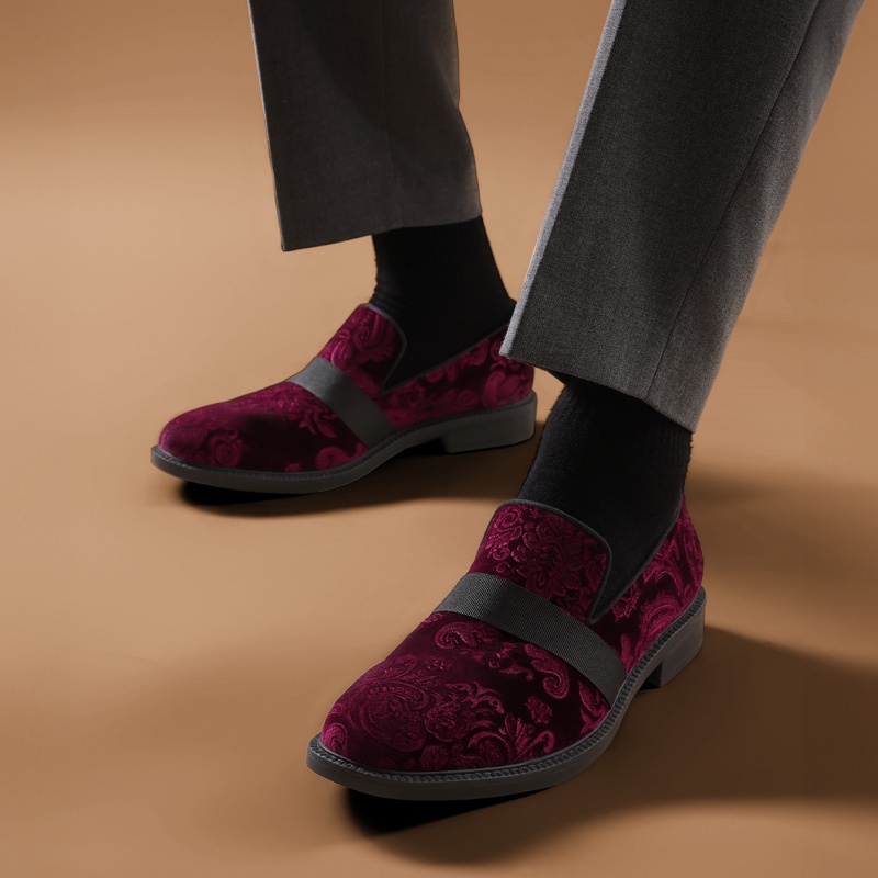 burgundy and gold dress shoes men Vinci Leather The Vicino Shoe Bit Dress Loafer Limited Edition Burgundy (11621-1) main image 0