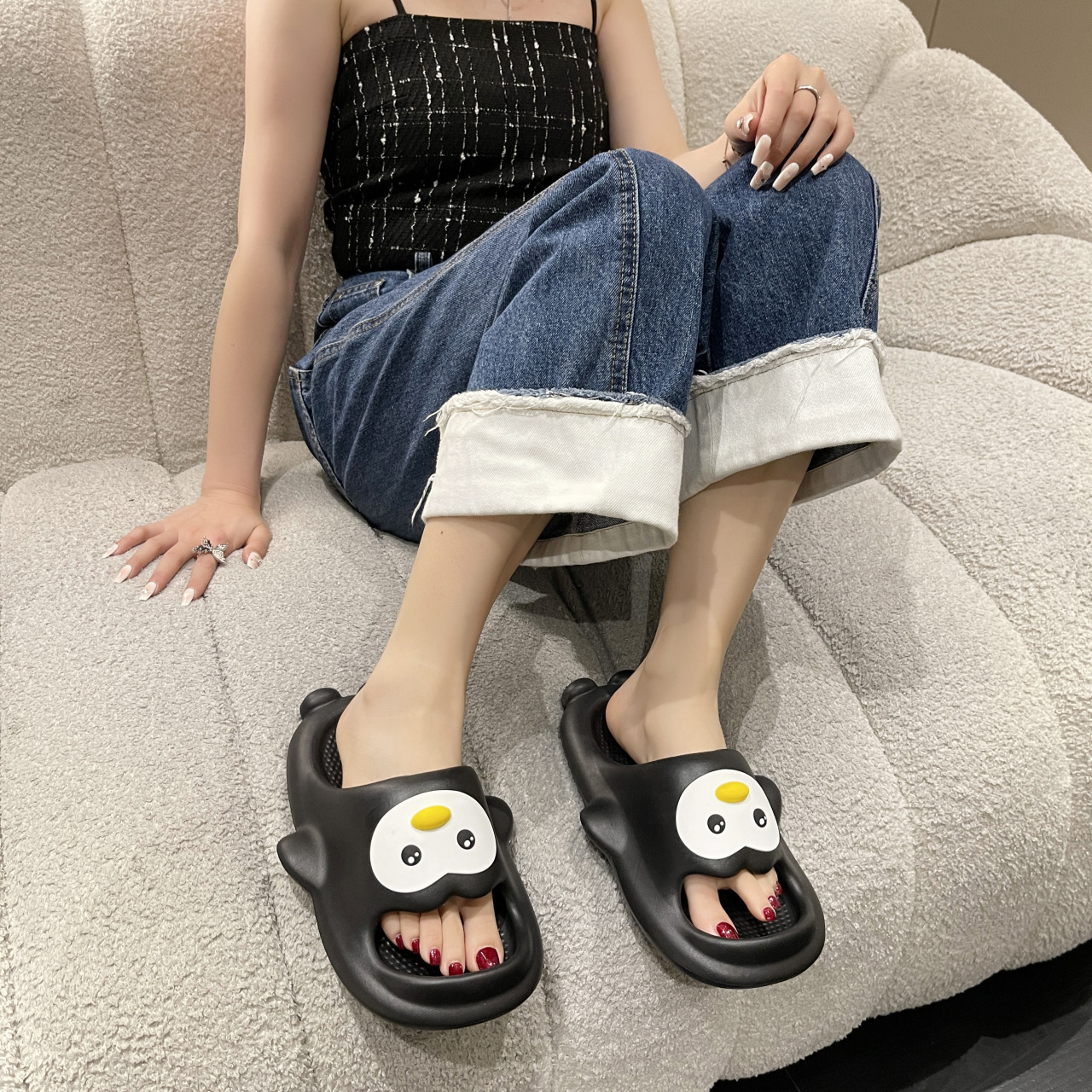 womens penguin slippers adorable cozy trendy Temu