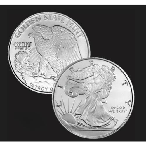 2025 uncirculated 1 4 oz 999 round coin with walking design 0 25 oz pure silver content