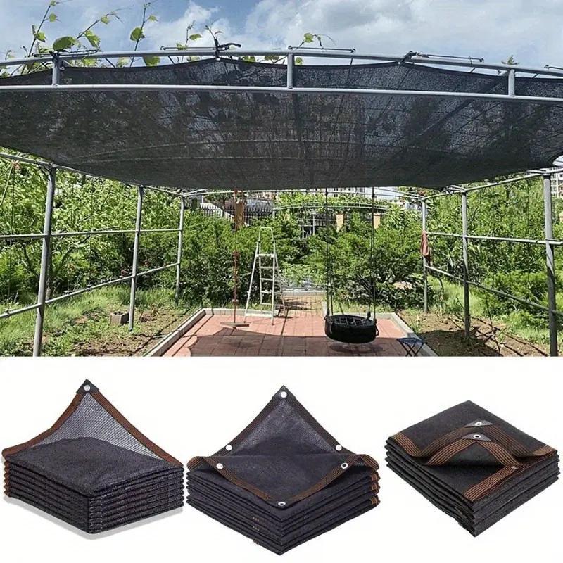 8 pin black durable anti uv sun shade net for     gazebo pergola and greenhouse use details 0