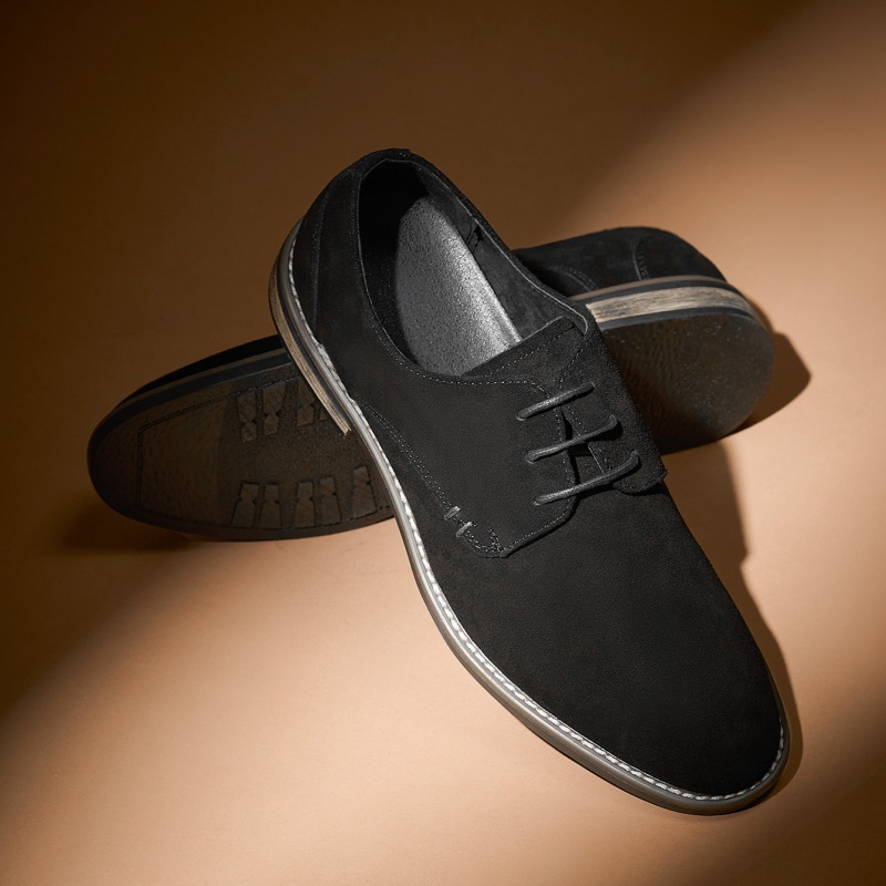 Bruno Marc Mens Grey Suede Oxford Shoes Bruno Marc Men's Suede