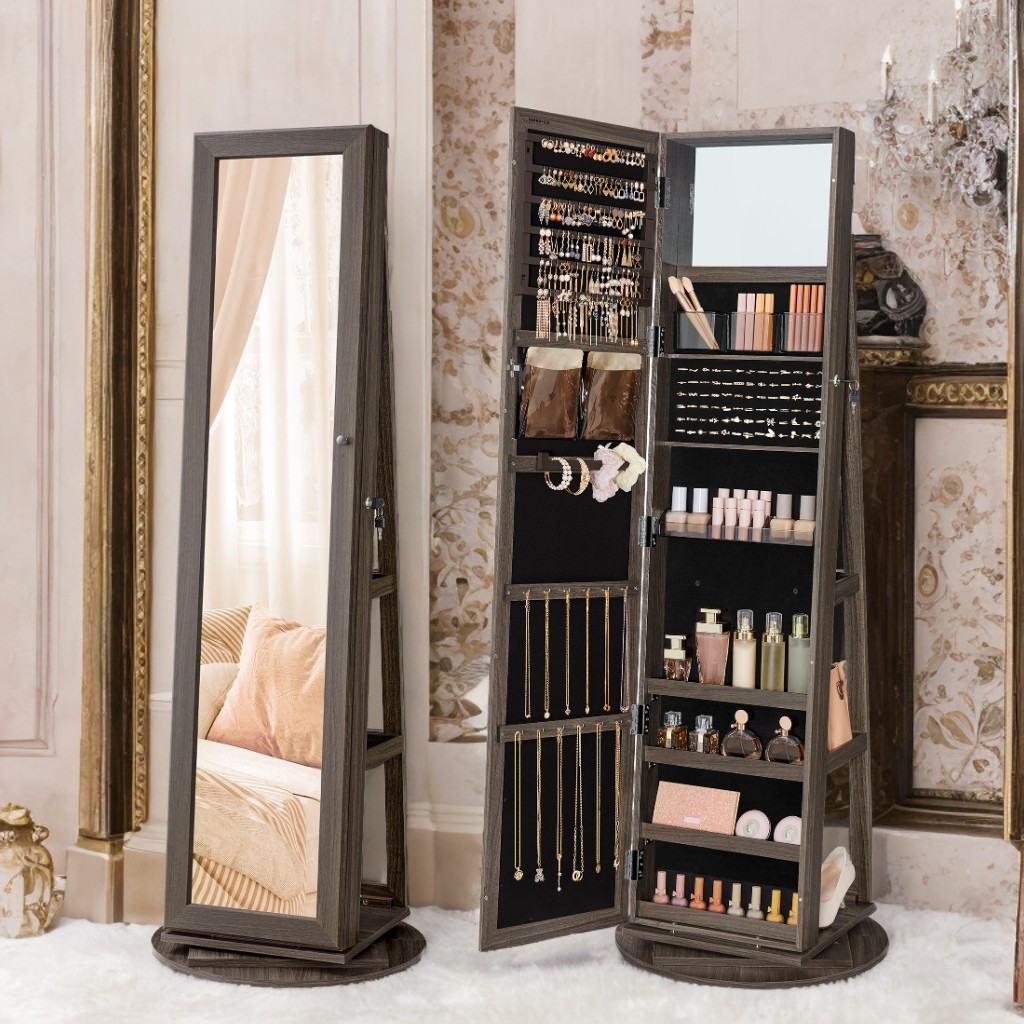 Jewelry Organizer SONGMICS Jewelry Cabinet Storage Wall-Mounted