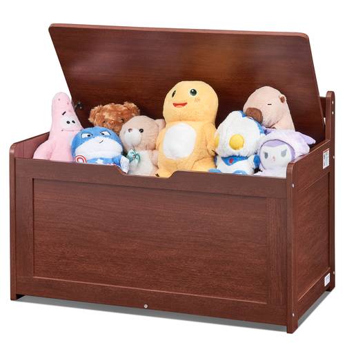 kids toy storage bench wooden toy box chest 32 68 x 17 91 x 24 02 cherry