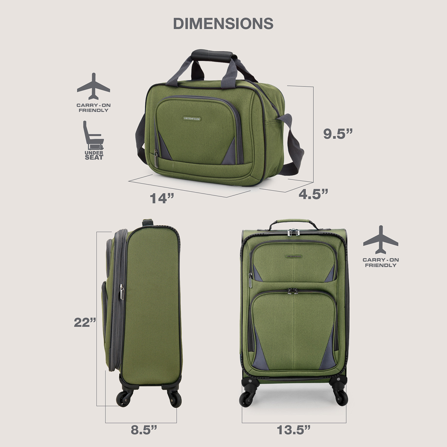 polyester carry suitcase w/ tote soft - Temu