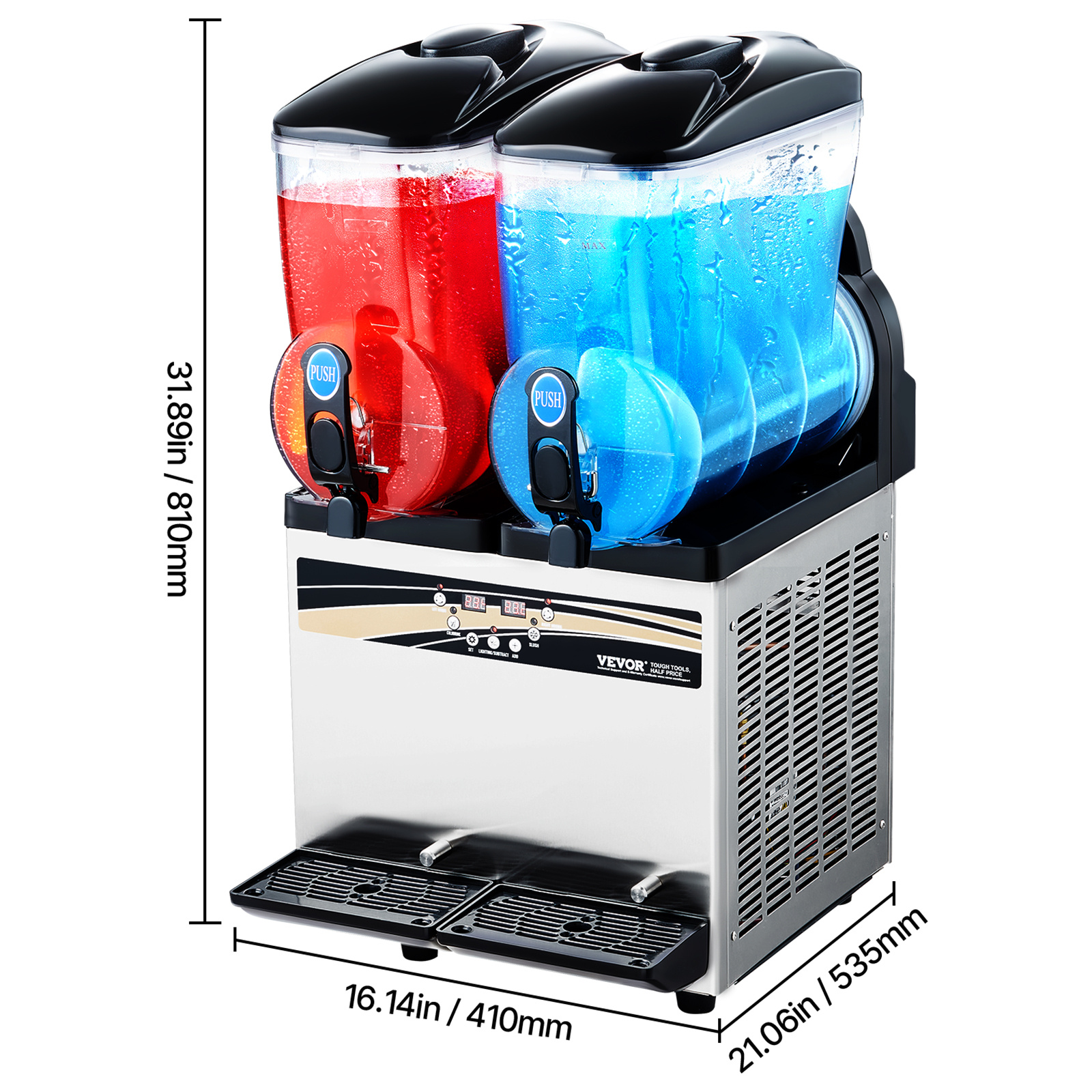 commercial slushy machine 15lx2 tank margarita smoothie   drink maker Product details 3