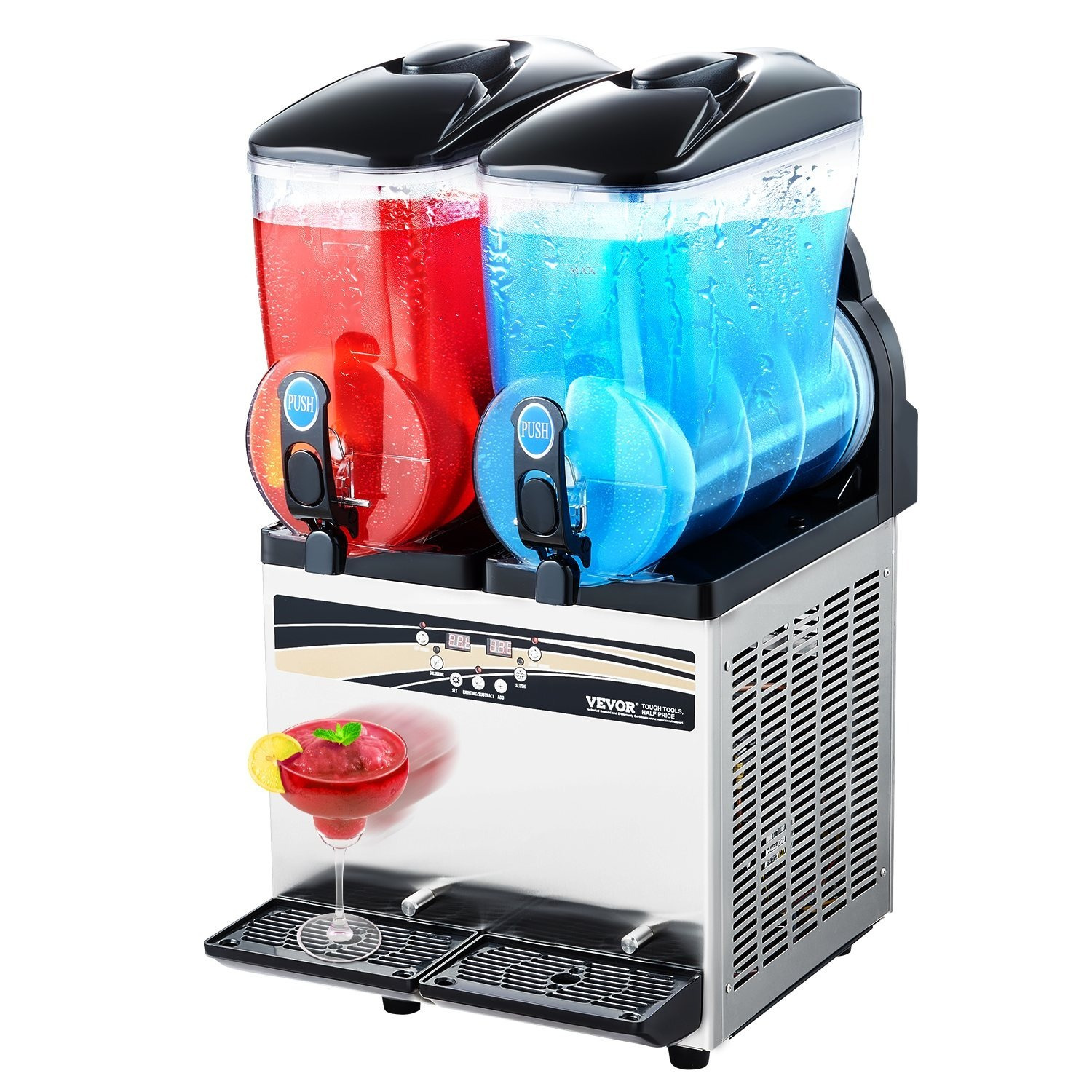 commercial slushy machine 15lx2 tank margarita smoothie   drink maker Product details 1