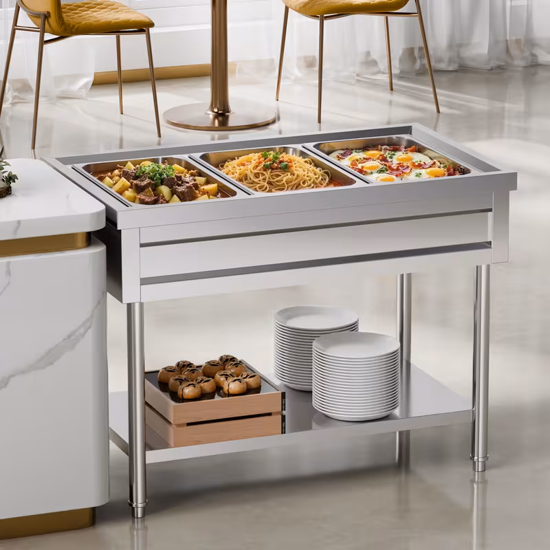 4 pan 5 pan commercial food warmer steam table with independent temperature control 110v 220v Product details 8