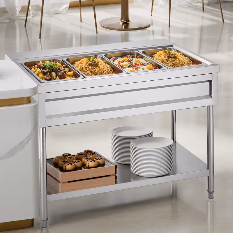 4 pan 5 pan commercial food warmer steam table with independent temperature control 110v 220v Product details 16