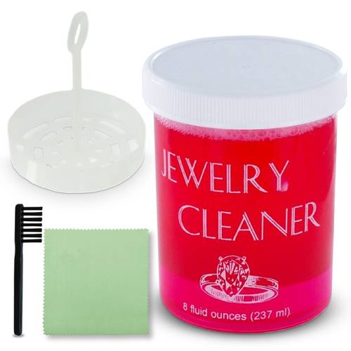 jsp jewelry cleaner 8 fl oz gold silver platinum dip with brush cloth