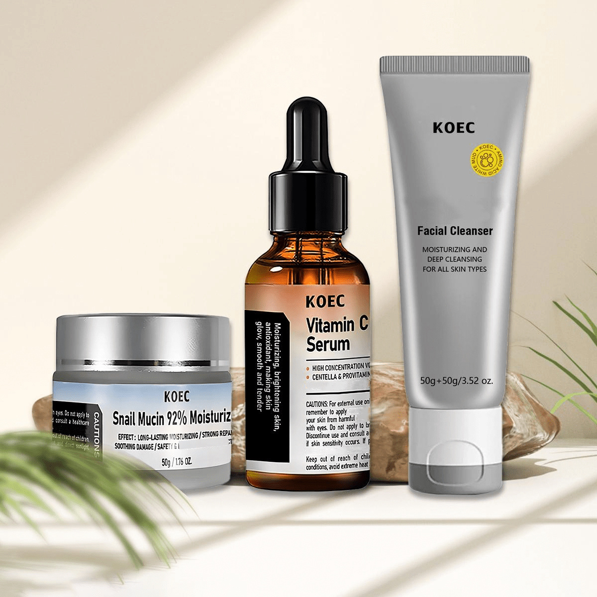 TEMU Koec Facial Moisturizer & Serum & Cleanser Skincare Set, Moisturizing Skincare, Christmas And New Year Gifts