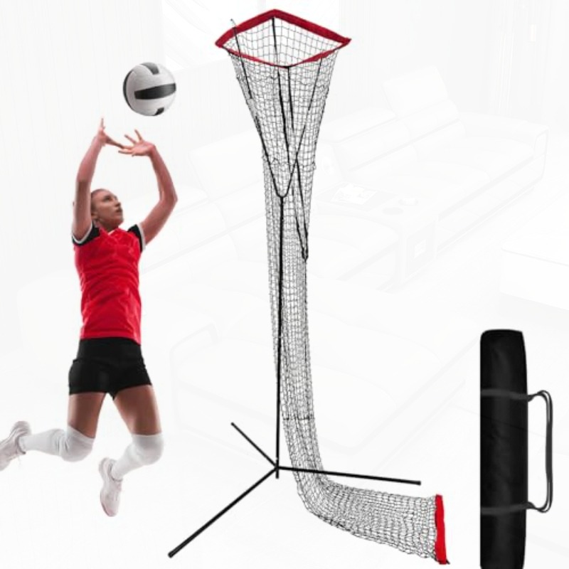 Volleyball Setter Trainer Net - Adjustable Height & Angle Target For Serving, Setting, Spiking Practice