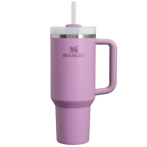 0 tumbler with handle and straw 40 oz cup holder compatible for travel insulated stainless steel cup lilac