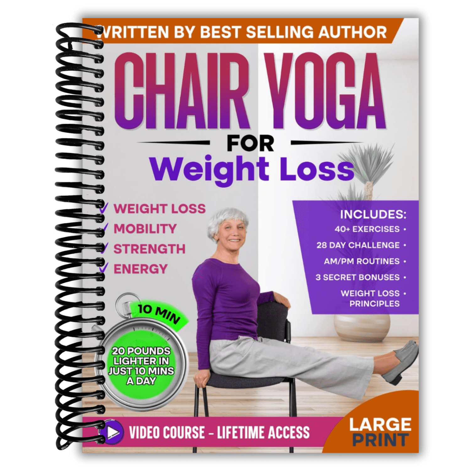 TEMU Chair Yoga For Weight Loss & Toning: Complete Guide To Look And Feel Better In Just 10 Minutes A Day - Exercise Book For Seniors Over 60 (defy