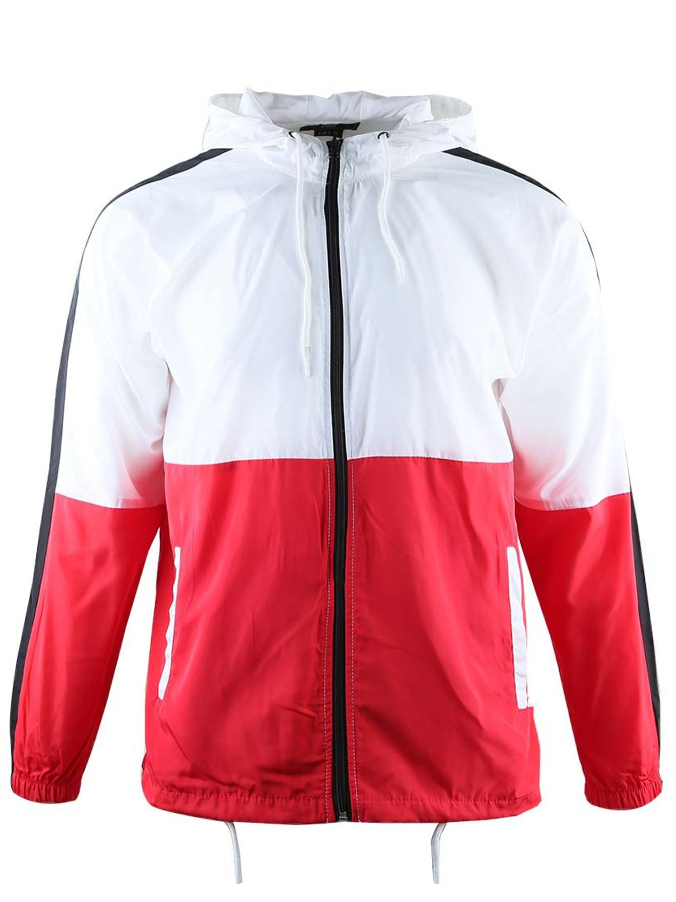 mens windbreaker lightweight water resistant adjustable drawstring