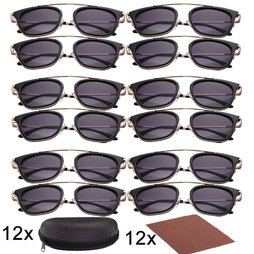 12 pcs Stylish Assorted Sunglasses Collection 12 pack bulk wholesale sunglasses eyeglasses assortment - Temu main image 4