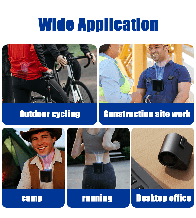 3000mah portable waist fan with usb charging   adjustable wind durable   for home office kitchen and outdoor use portable cooling device portable fan details 3