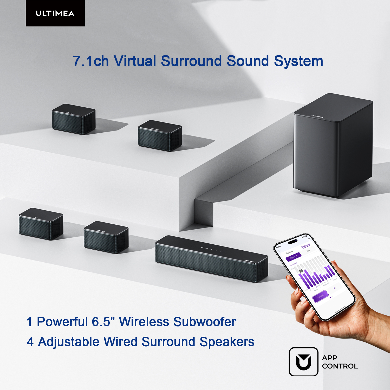 Review Of ULTIMEA 5.1 Dolby Atmos Sound Bar With Subwoofer - Poseidon D60