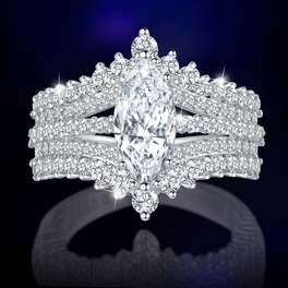 925 sterling silver women s fashion ring with 2ct marquise cut cz elegant statement jewelry for engagement party wedding everyday wear