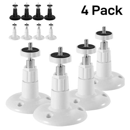 4 pack adjustable security wall mount holder outdoor indoor for cam pan camera system adjustable with 360 degree swivel 90 degree tilt