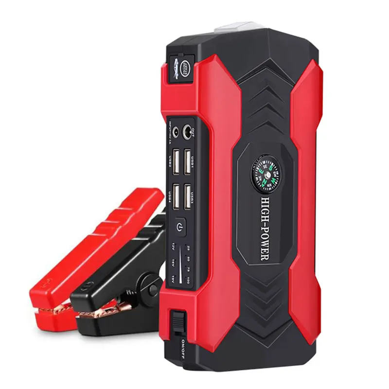 99800mah car jump starter power bank 1200a booster for trucks laptops phones with window hammer emergency flashlight Product details 3