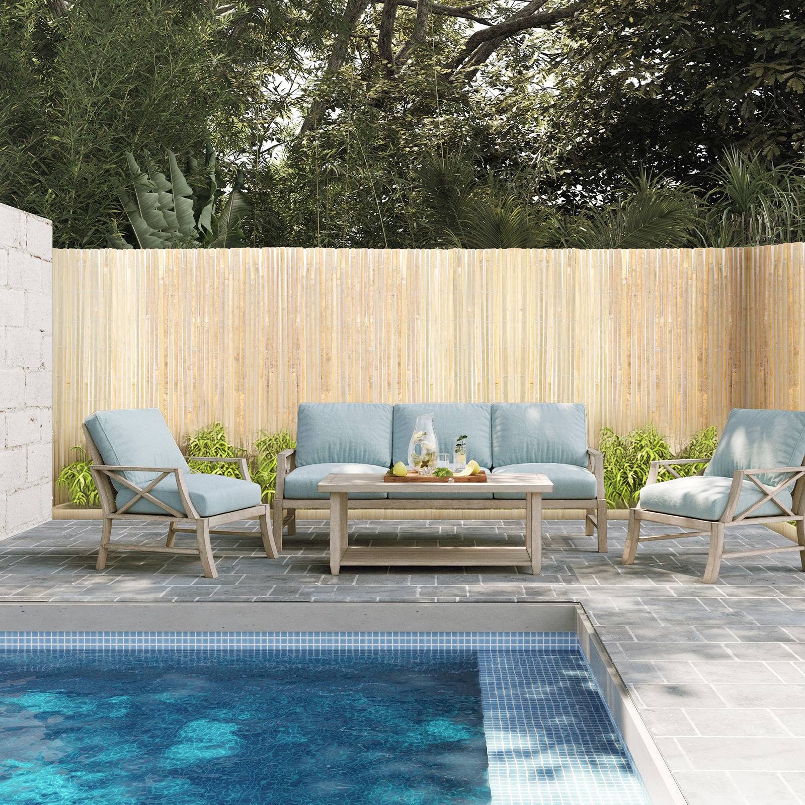 VEVOR Natural Bamboo Slat Screening Privacy Bamboo Slat Fence 6 ft H x 13/16 ft L