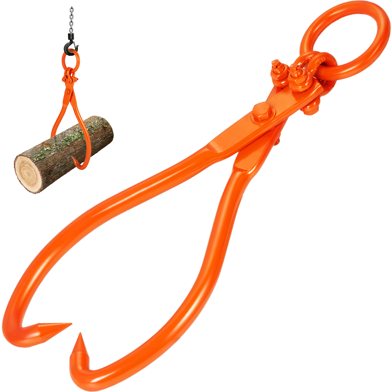TEMU Vevor Log Skidding Tongs, 18 Inch/ 32 Inch 2 Claw Log Lifting Tongs, Heavy Duty Steel Lumber Skidding Tongs, 772 Lbs/350 Kg/1543 Lbs/700 Kg