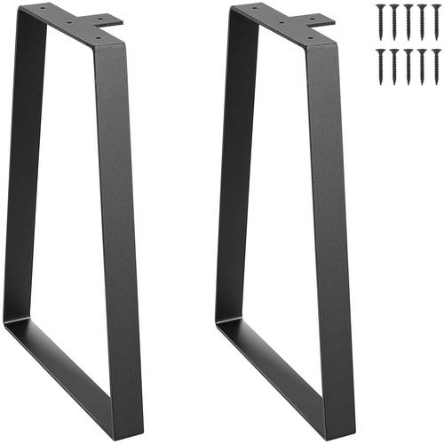 16 inch steel table legs replacement furniture legs set of 2 for diy coffee tables modern desks bench night stands sofa 400 lbs heavy duty quick instalation legs black