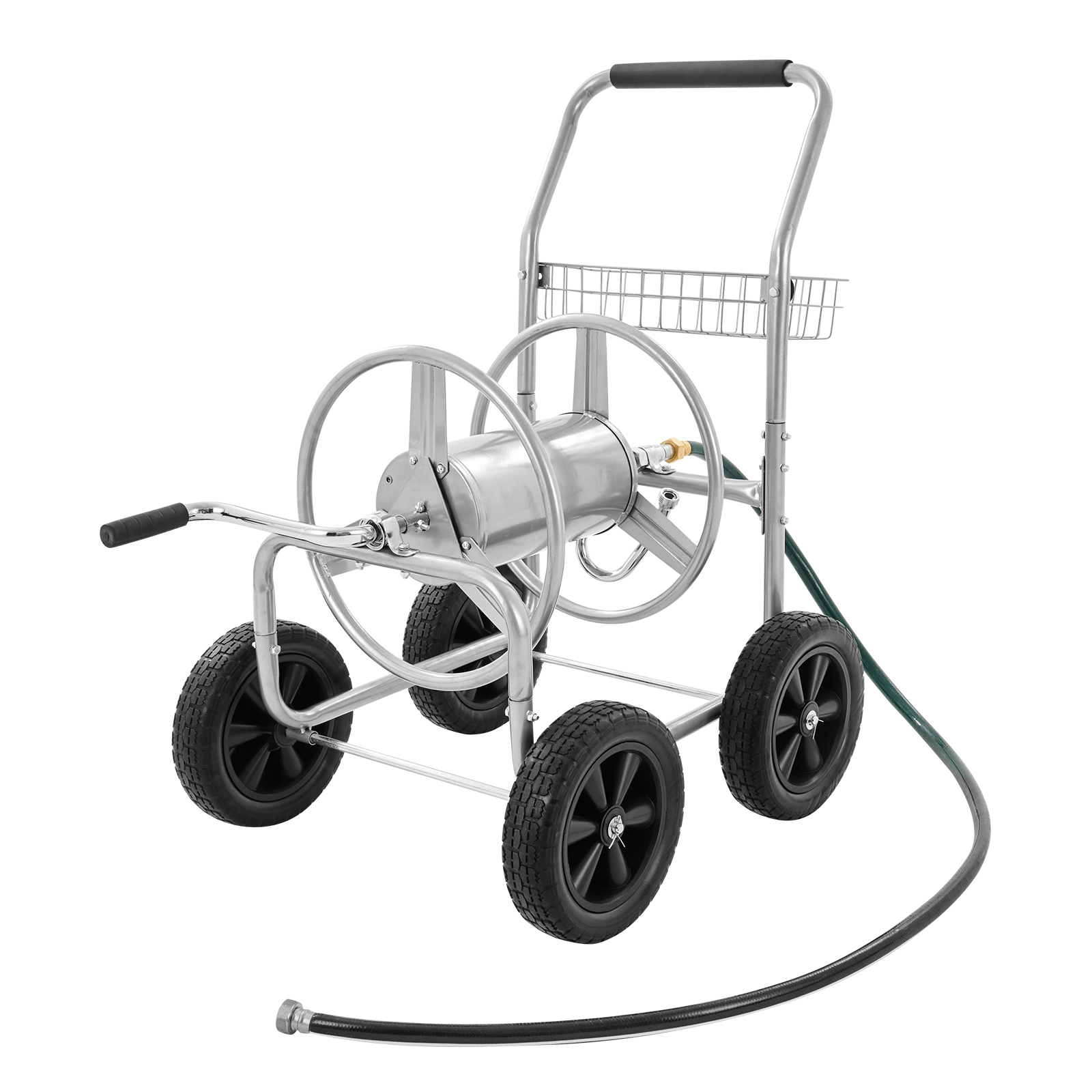 TEMU Vevor Hose Reel Cart 300/250ft Heavy Duty Garden Water Yard Planting W/ Basket