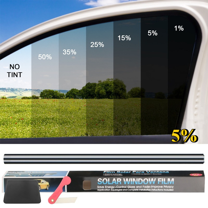 TEMU Black Car Window Tone Coloring Film Roll, Privacy & Sun Protection Window Film, , No Tools Needed, Office Window Tinting, Transparent Privacy