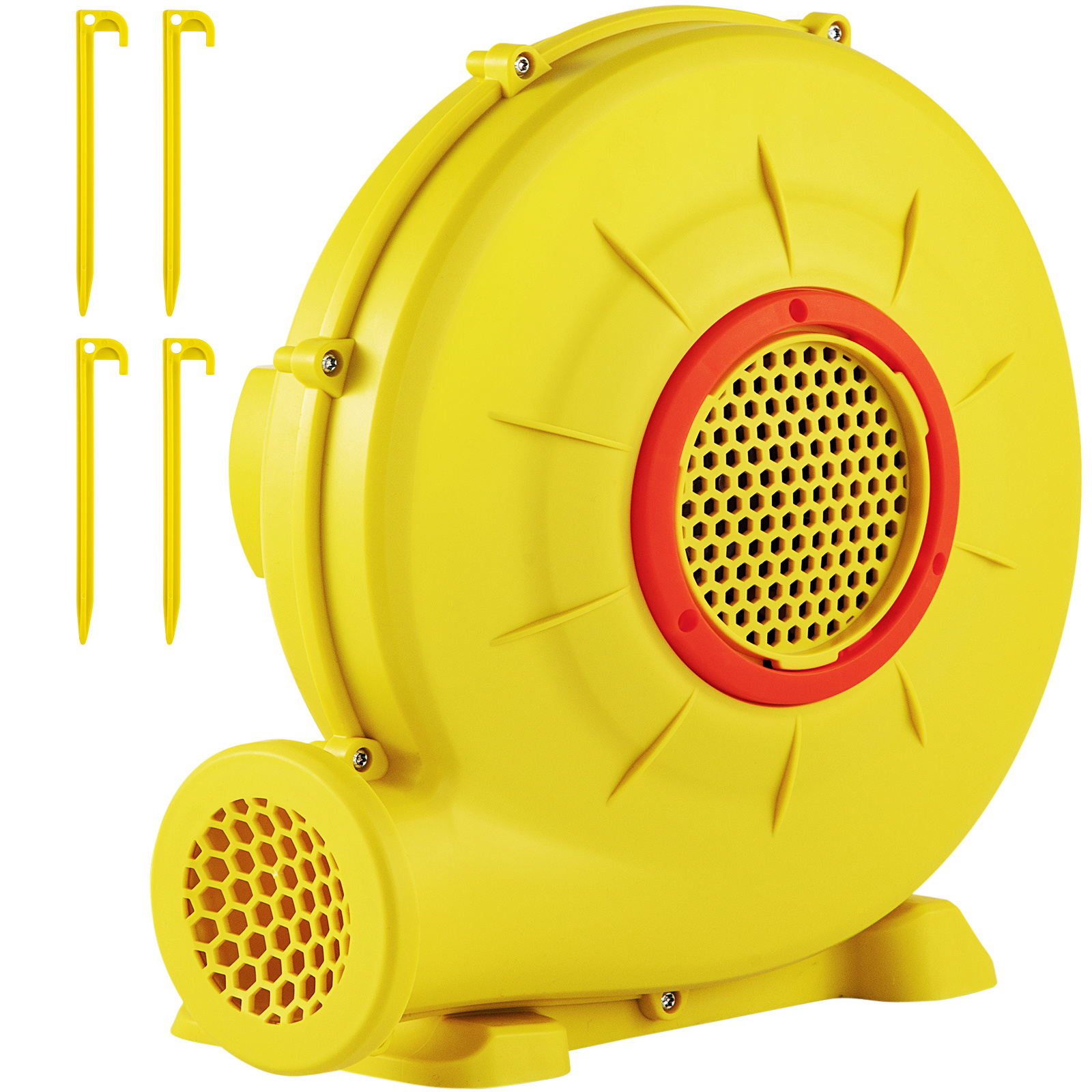 TEMU Vevor Air Blower, 450w 0.6hp Inflatable Blower, Portable And Powerful Bounce House Blower, 1750pa Commercial Air Blower Pump Fan, Used For Inflatable Bouncy Castle Slides, Yellow