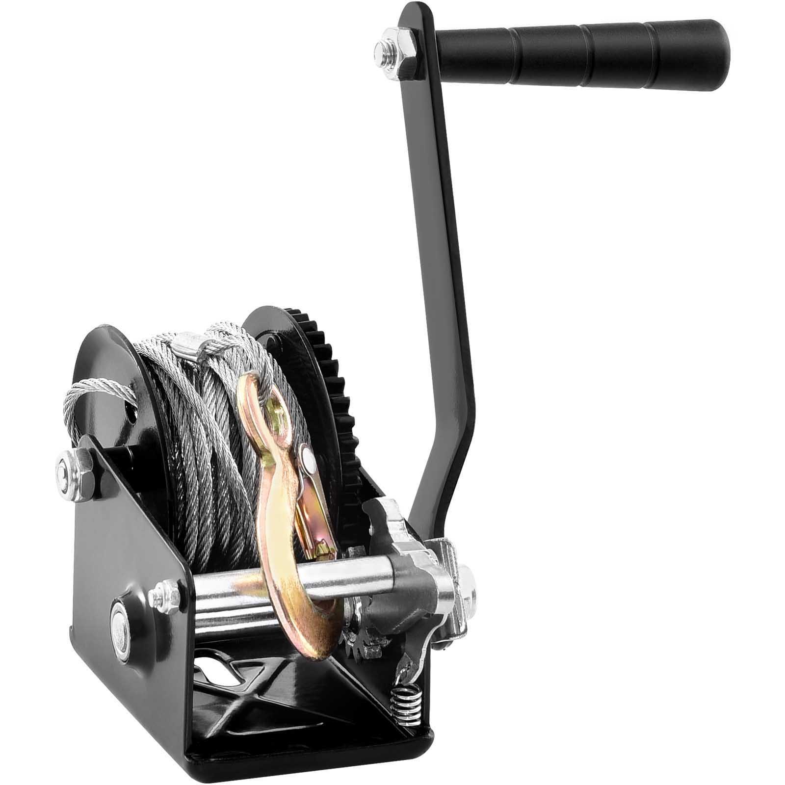 Vevor , 800 Lbs Pulling Capacity, Boat Heavy Duty Rope Crank With 33 Ft Steel Wire Cable And Ratchet, Manual Operated Hand Crank Winch For Trailer, Boat Or Atv Towing
