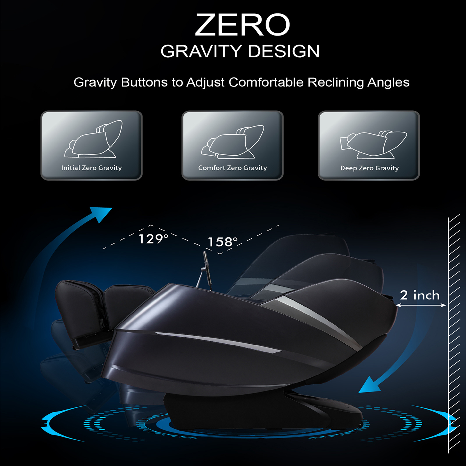 2025 new   version 4d massage chair zero gravity full body massage chair and recliner   control automatic leg rest calf and   roller heating Product details 7