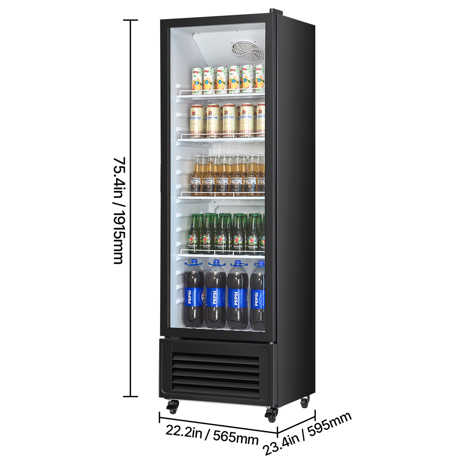 commercial   refrigerator 5 7 8   47 cu ft glass door beverage fridge Product details 17