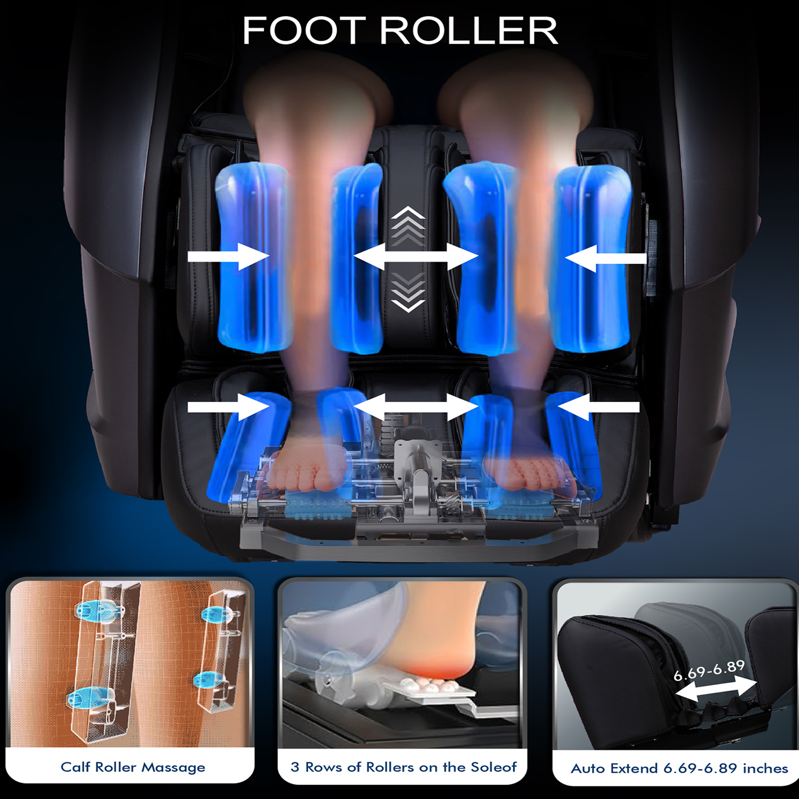 2025 new   version 4d massage chair zero gravity full body massage chair and recliner   control automatic leg rest calf and   roller heating Product details 4