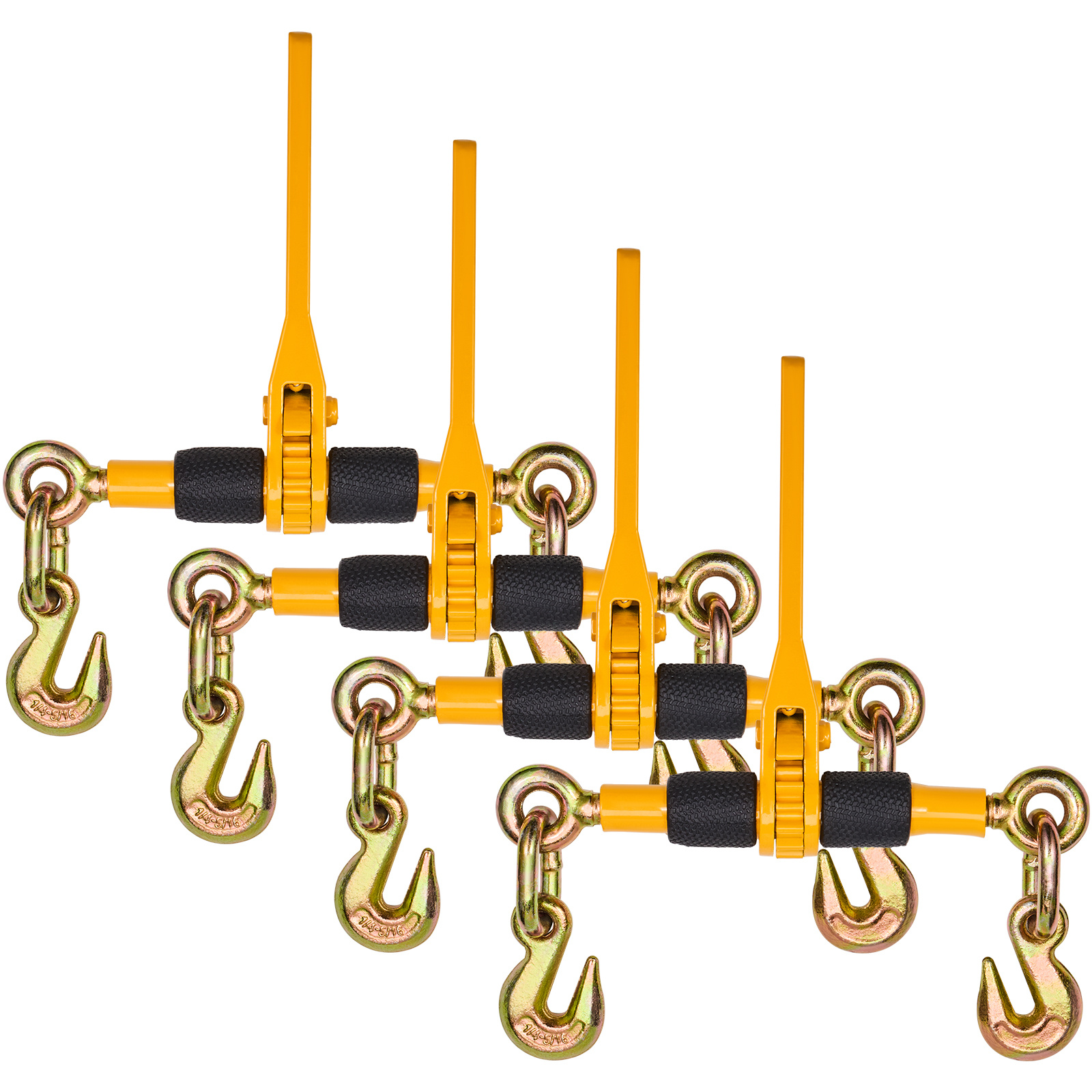 TEMU Chain Binder Ratchet Load Binder 1/4"-5/16" 2600 Lbs For Tie Down 2/ 4 Pack