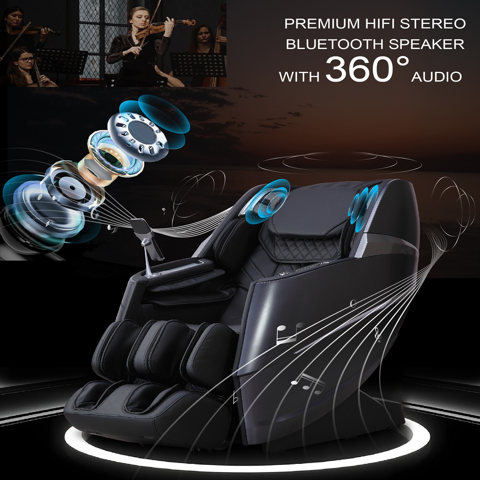 2025 new   version 4d massage chair zero gravity full body massage chair and recliner   control automatic leg rest calf and   roller heating Product details 1