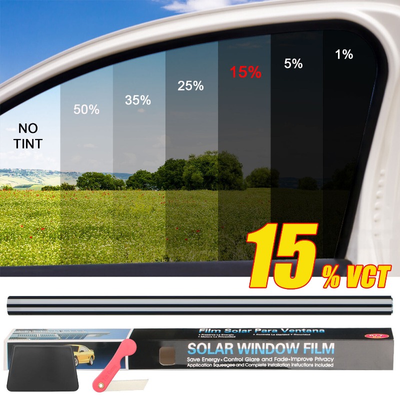 TEMU Black Car Window Tone Coloring Film Roll, Privacy & Sun Protection Window Film, , No Tools Needed, Office Window Tinting, Transparent Privacy