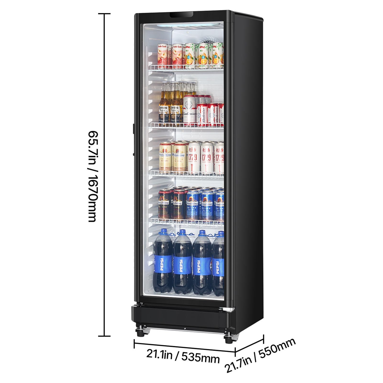 commercial   refrigerator 5 7 8   47 cu ft glass door beverage fridge Product details 11