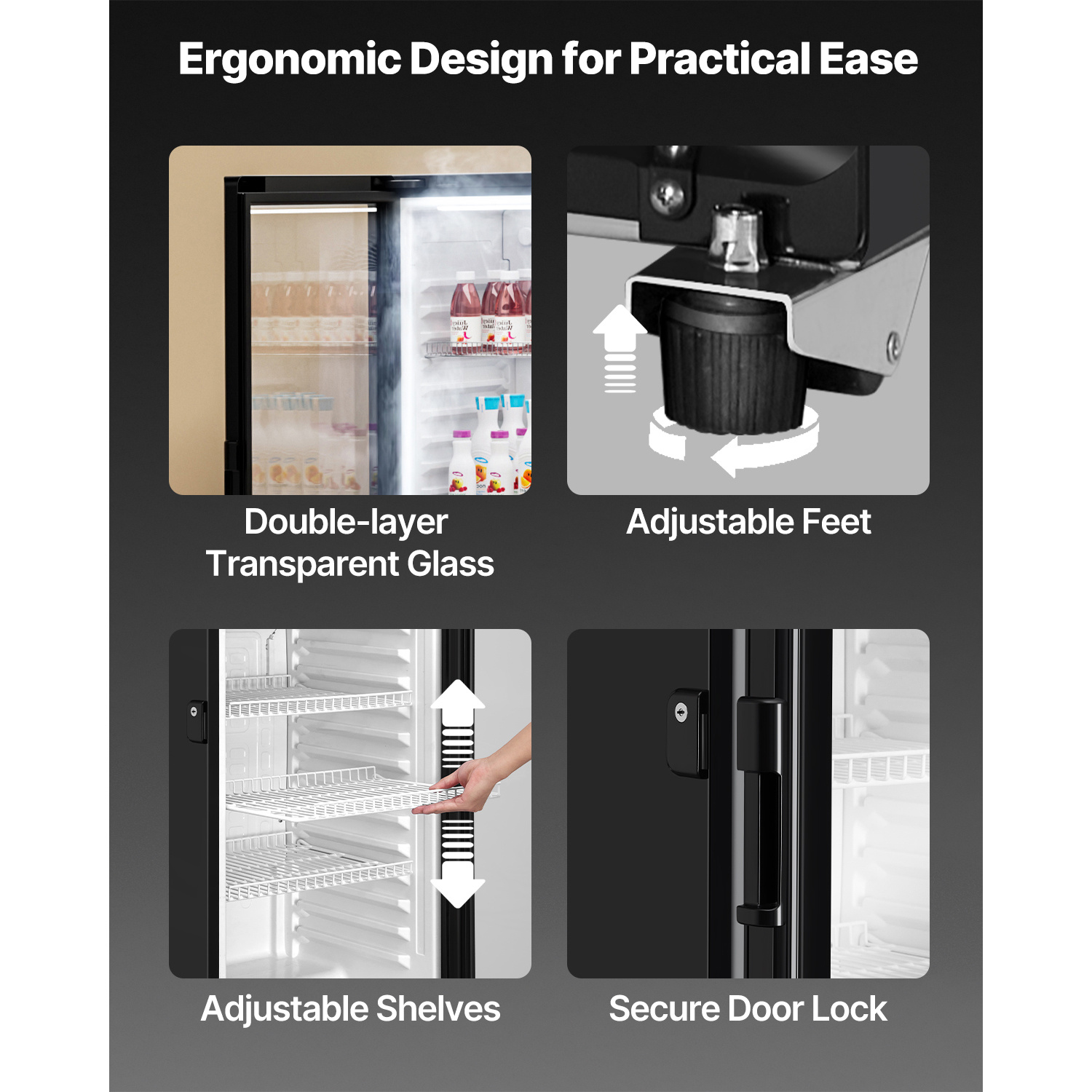 commercial   refrigerator 5 7 8   47 cu ft glass door beverage fridge Product details 6
