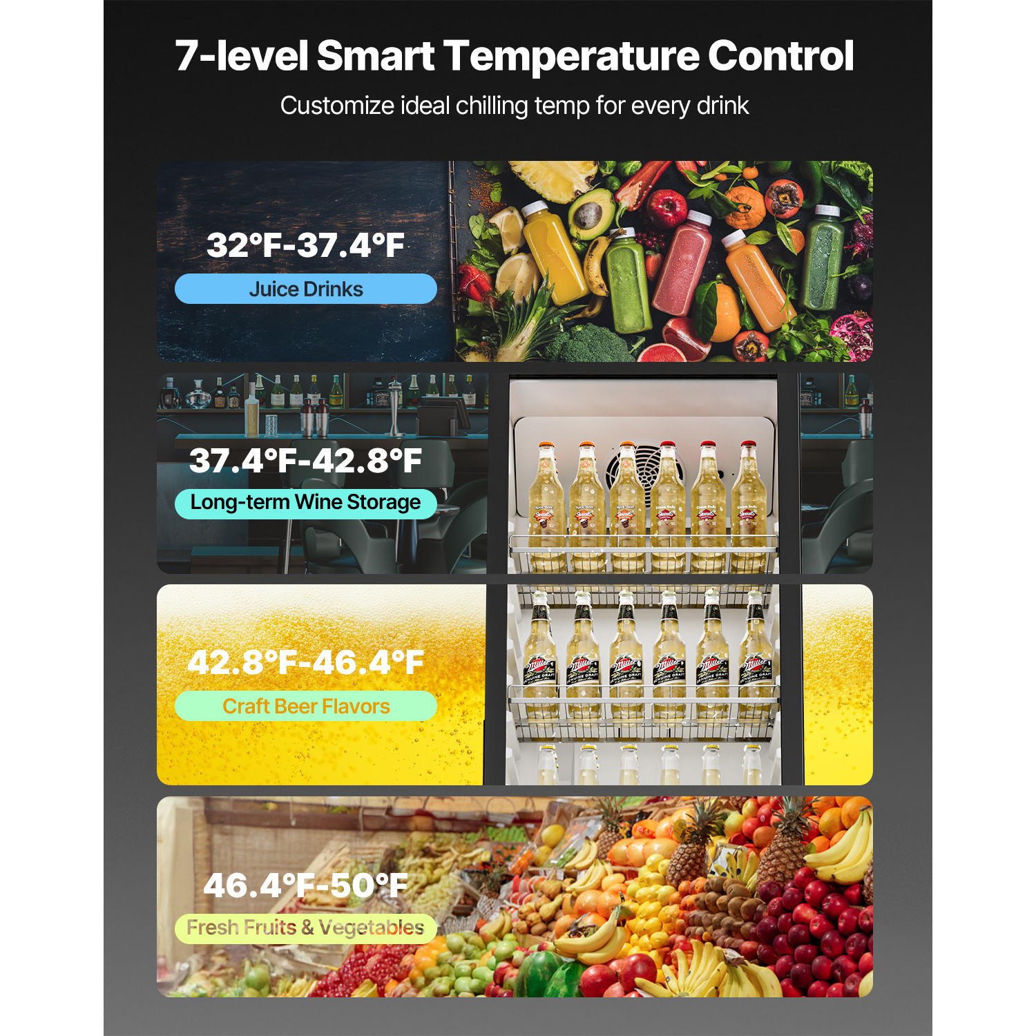 commercial   refrigerator 5 7 8   47 cu ft glass door beverage fridge Product details 18
